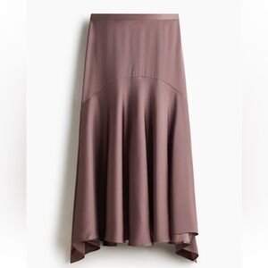 H&M Dark Mauve Satin Skirt NWT